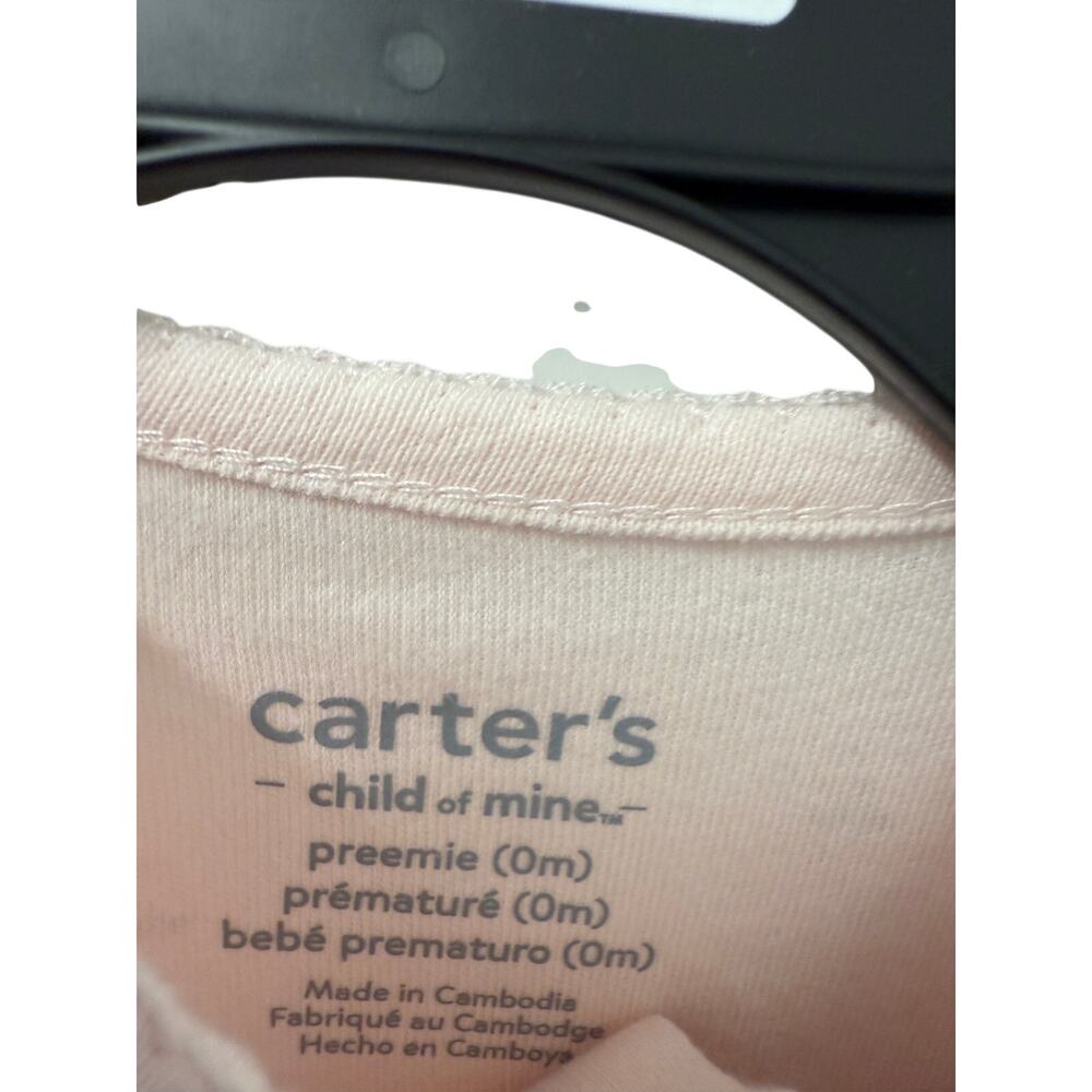 Carter's Child of Mine Baby Girl Sleep Play Sleeper Preemie Months Little Sister - Picture 4 of 5